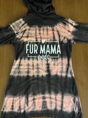 Fur Mama Mode Lightweight Hoodie Upcycled Handmade Earthbound Trading Size Small